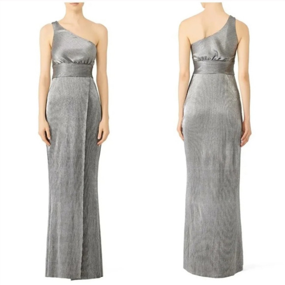 Silver One Shoulder Gown